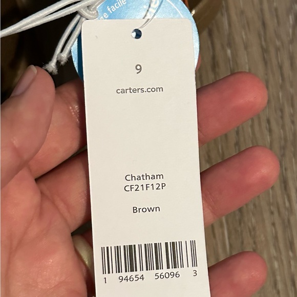 Carters Size 9 Brown Velcro Toddler Boots - Picture 3 of 4